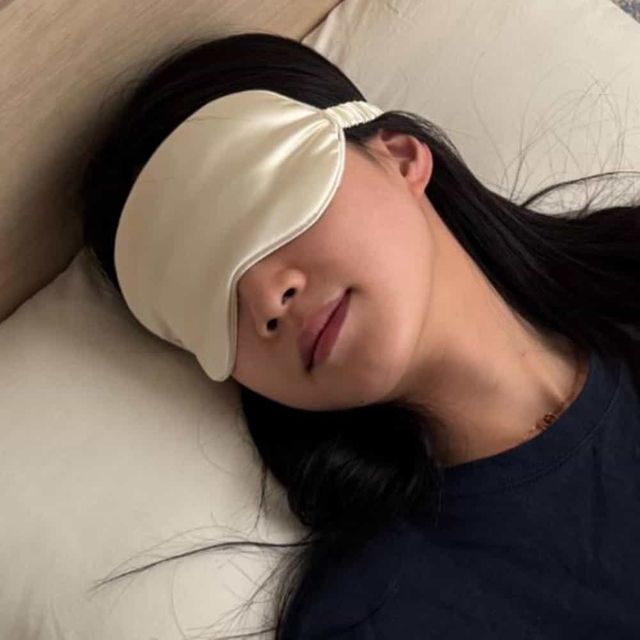 눈안대 수면용품 편안한안대 실크 암막 수면안대 아이보리