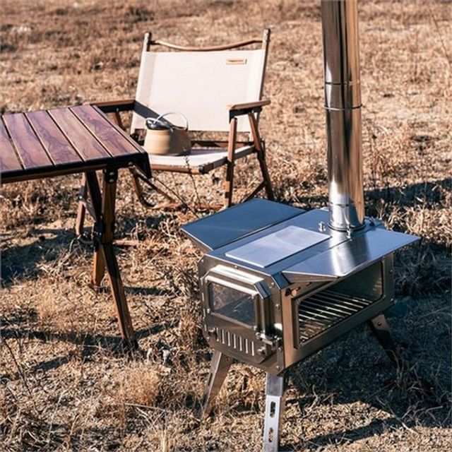 캠핑용 야외 화목 난로 조립식 휴대용 화목 난로 화로대 장작