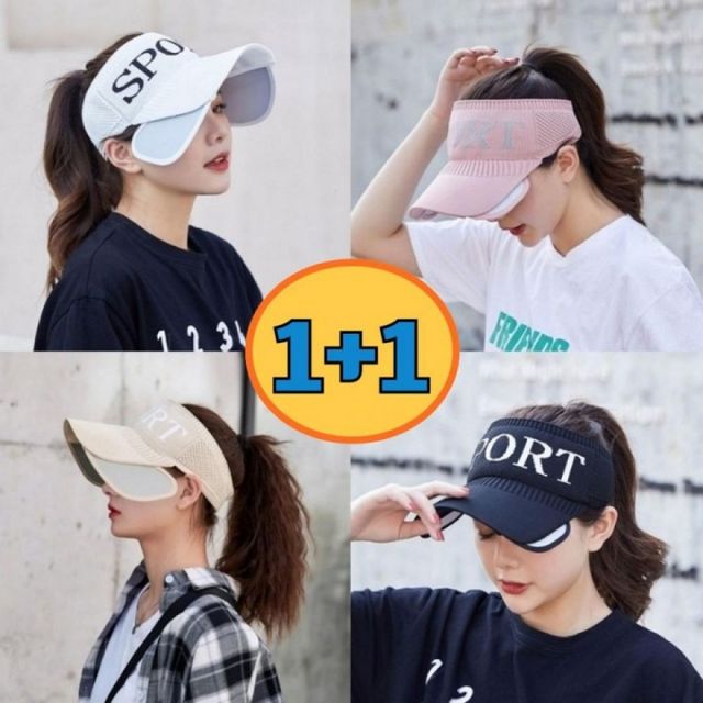 여성 골프 모자 챙 조절 캡 햇빛