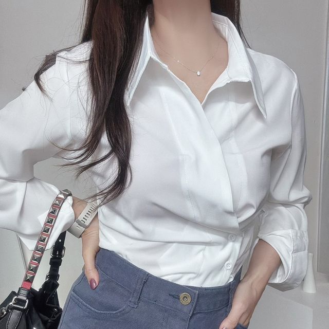 랩스타일 오피스 셔츠 블라우스 출근룩 여성의류