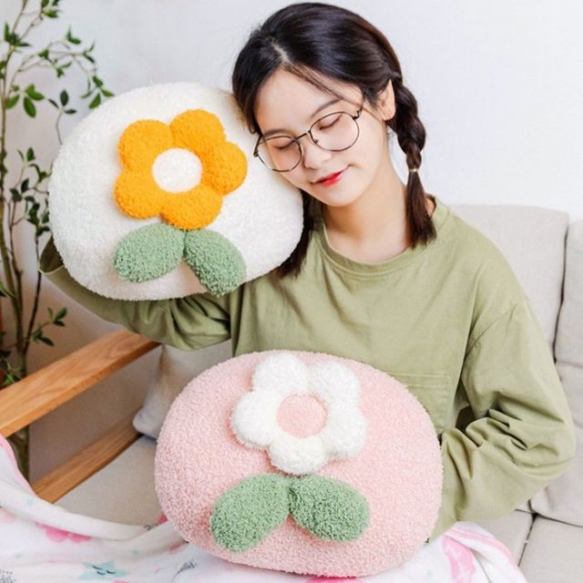 은창)무릎담요/무릅담요 입체 꽃입 플라워 쿠션 무릎 담요 극세사 이불 단체 사은품 겨울 보온 사무실