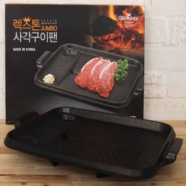 점보 사각구이팬 불판코팅 고기판 사각불판