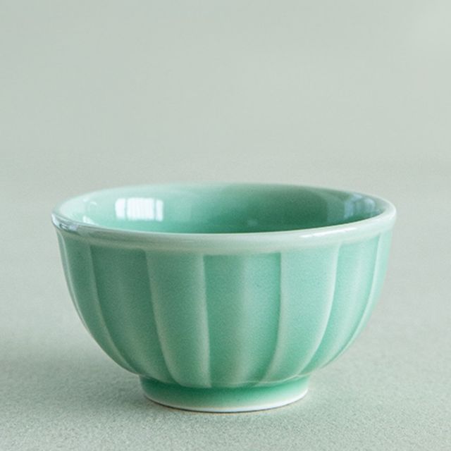 이천도자기 비취연 죽그릇 공기 10.5cm 식기 그릇