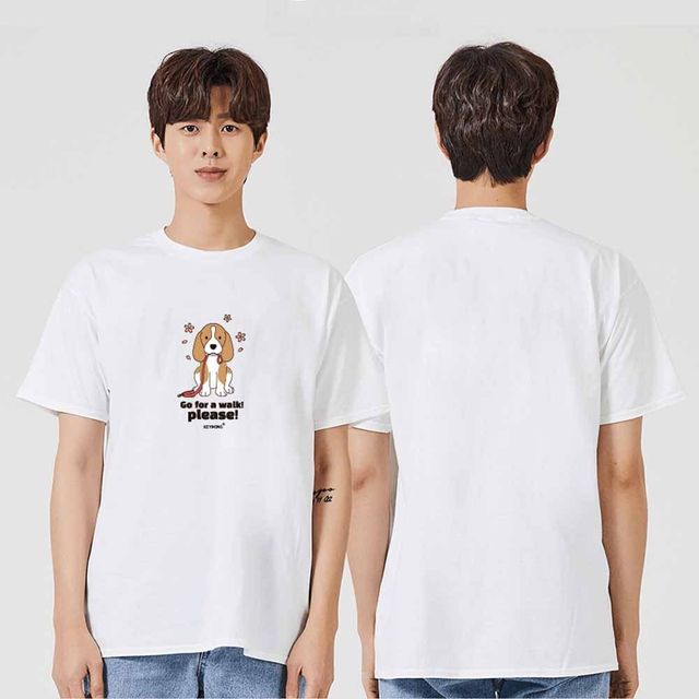 강아지54 반팔티 라운드 가족티 커플티 단체티 동호회