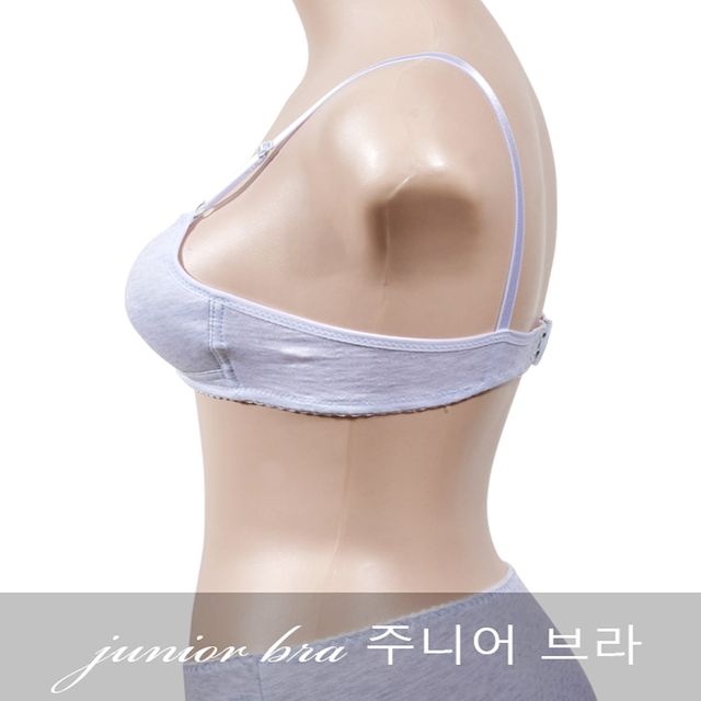 패턴 깔끔한 베이직 컬러 2단계 A컵 주니어브라