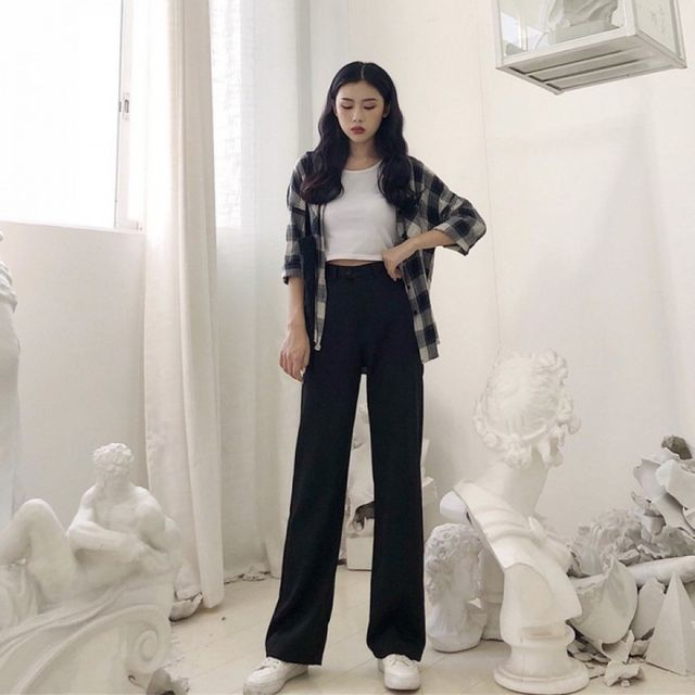 데일리 베이직 여성 슬랙스 팬츠 편안한 스판 바지 밴딩 정장룩 출근룩