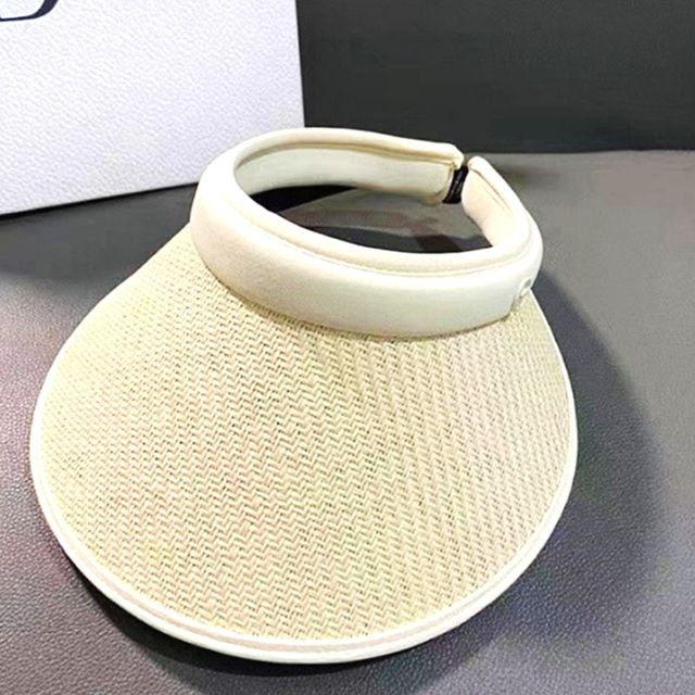 모자 여성선캡 휴가 오트밀베이지 바닷가 밀짚