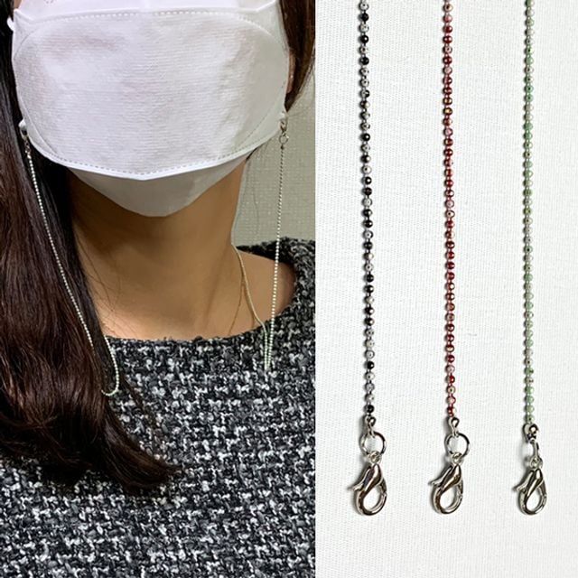 스트랩 진주목걸이 마스크 투톤구슬 비즈 체인 마스크줄 마스크끈