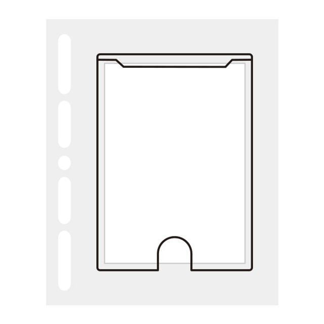 명함케이스 투명세로형 1칸 100매 명함지갑 명함보관 투명포켓 명함꽂이