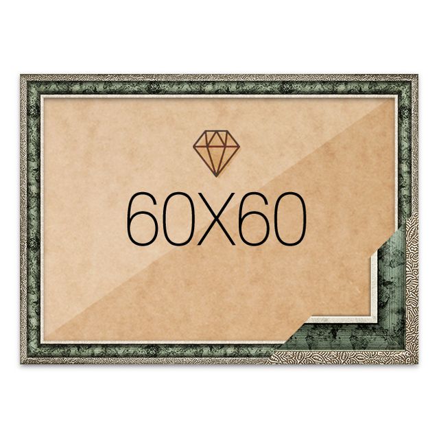 보석십자수액자 60x60 고급형 앤틱그린