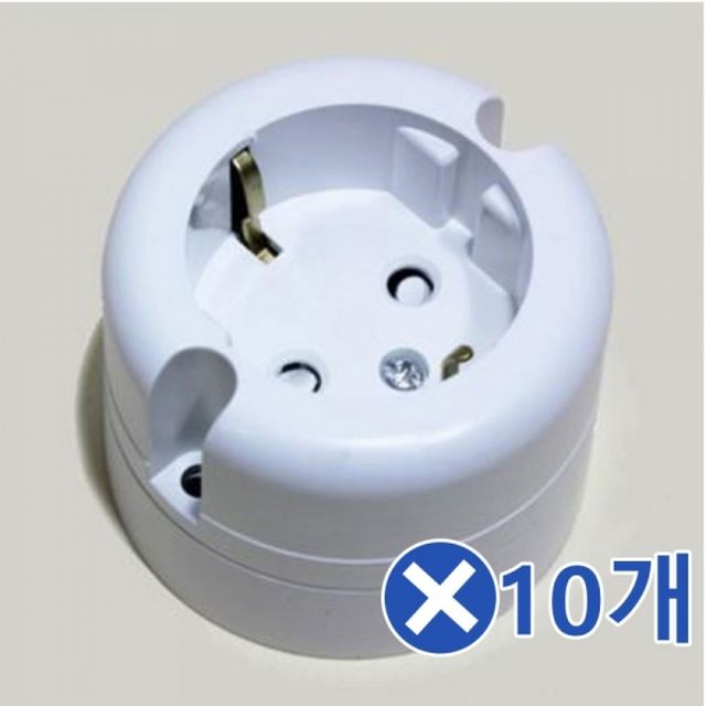 1구 접지 원형콘센트x10개 전기콘센트 전기코드 전기