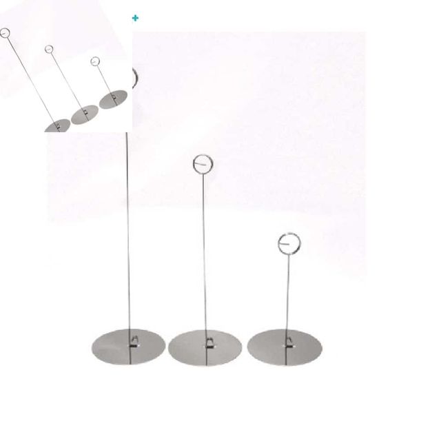 POP집게 원형스텐꽂이 중형 2개입 80x205mm pop꽂이스탠드 엽서꽂이 영수증꽂이스텐 쇼카드