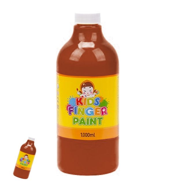 그림교구 미술용품 미술놀이 핑거페인트 1000ml 갈색