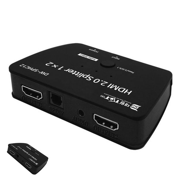 모니터분배기 hdmi모니터분배기 HDMI 2.0 분배기 2대1 USB 전원