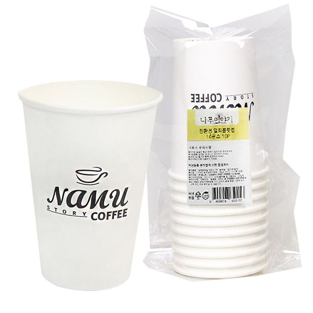 나무이야기 핫 종이컵 480ml 10개 테이크아웃