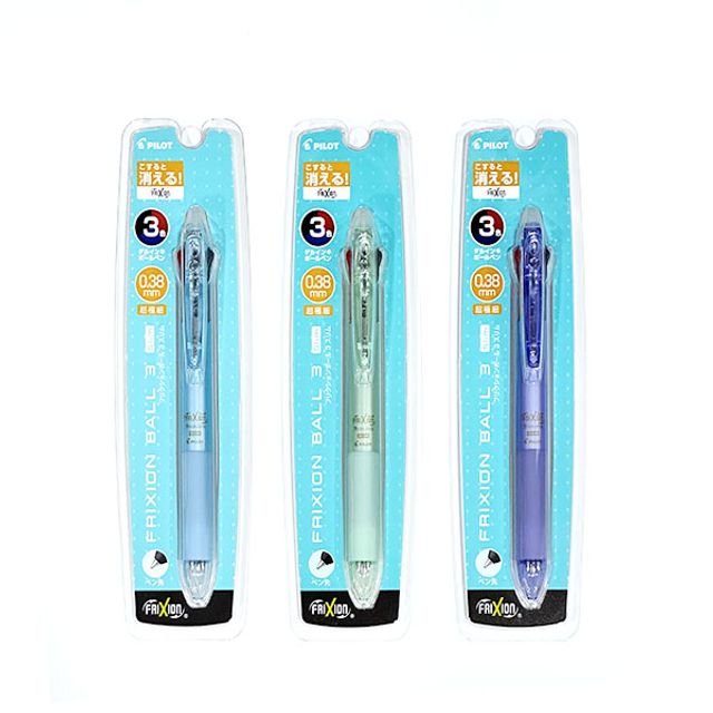 파이롯트 프릭션 볼 3색 지워지는 볼펜 0.38mm (블리스터 포장)
