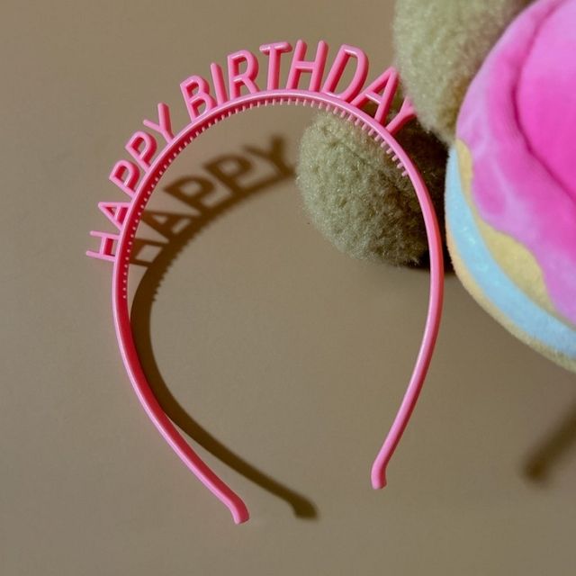 핑크 생일축하 파티 머리띠 생일 파티용 귀여운 헤어밴드