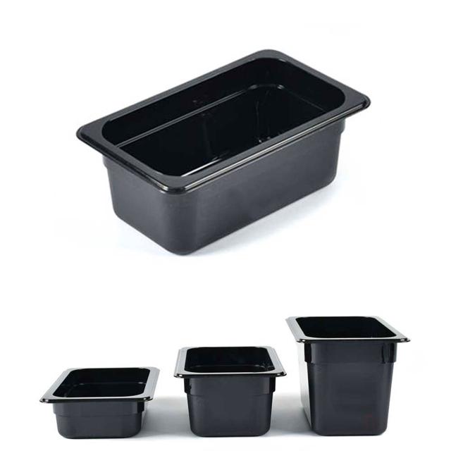 블랙 PC 밧드 4분의1 사이즈 높이 15cm 식품 보관함