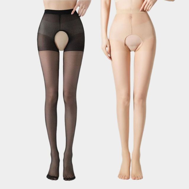 조임없는 밑트임 오픈 뚫린 섹시 팬티 스타킹 2컬러
