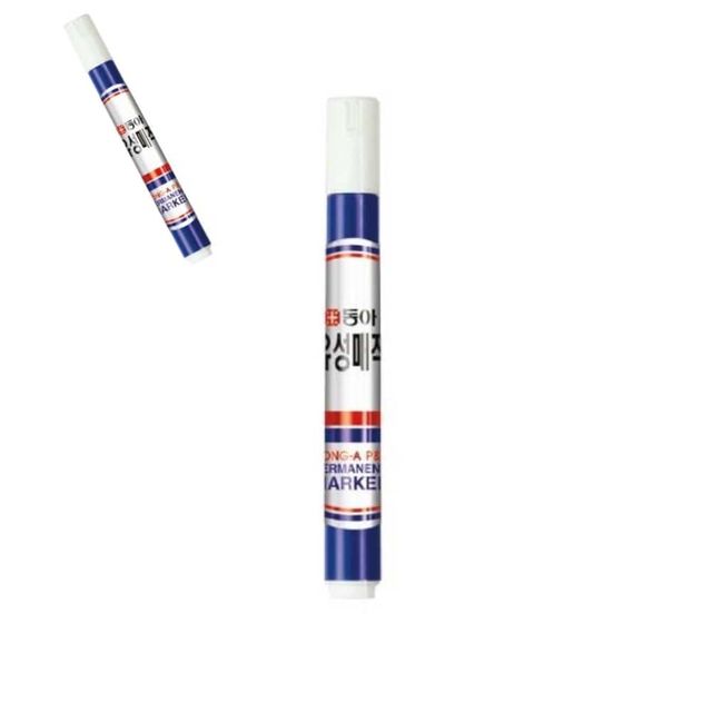 동아 유성매직 청색 2.0mm 부드러운 유성네임펜 지워지지않는펜 유성펜