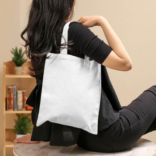 나만의 무지 에코백 2p세트 26x30cm 화이트 천가방 학
