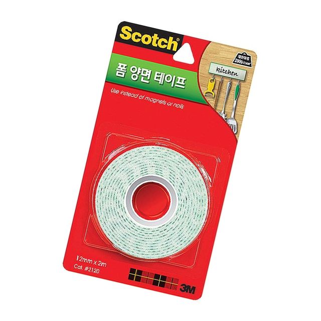 3M 폼양면테이프 12mmx2m 1p 접착 문구 공업용 사무