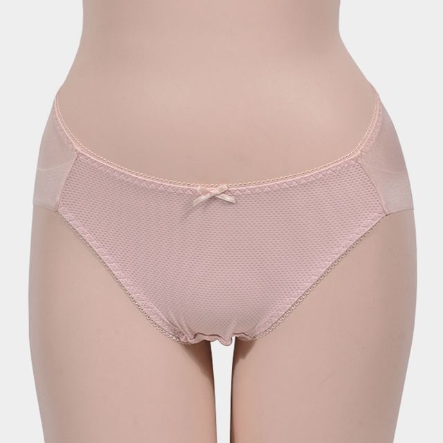 여성 데일리 리본 포인트 비비안 삼각 미디 팬티 1p