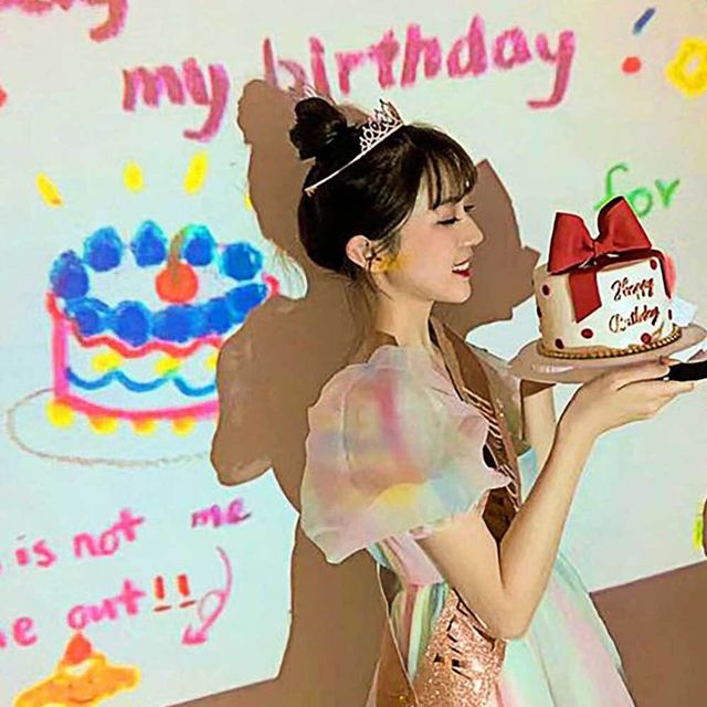 생일축하 미니 빔프로젝터 가정용 특수 파티용