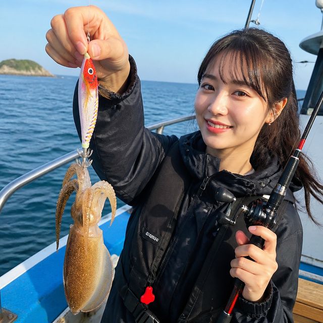 바다 선상 낚시 채비 수평 에기 쭈꾸미 문어