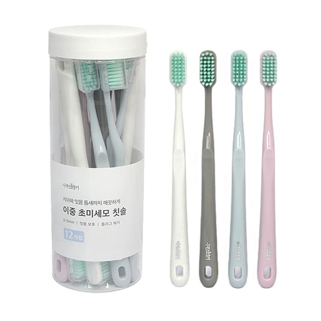 나무이야기 이중 초미세모 칫솔 12개입