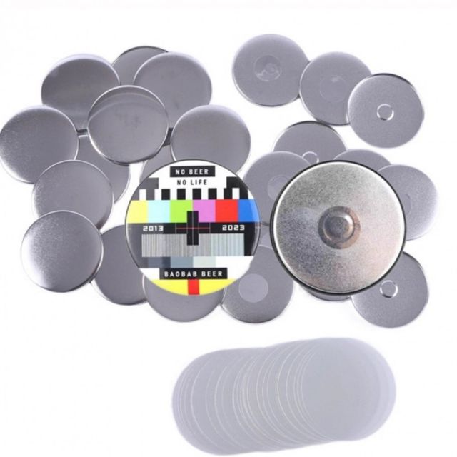 자석형 핀버튼 리본 브로치 만들기 58MM 100개입