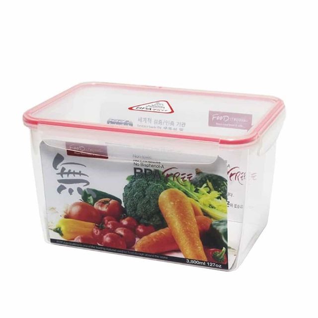 밀폐 직 3800ML 사각밀폐용기 플라스틱반찬통 야채보관용기