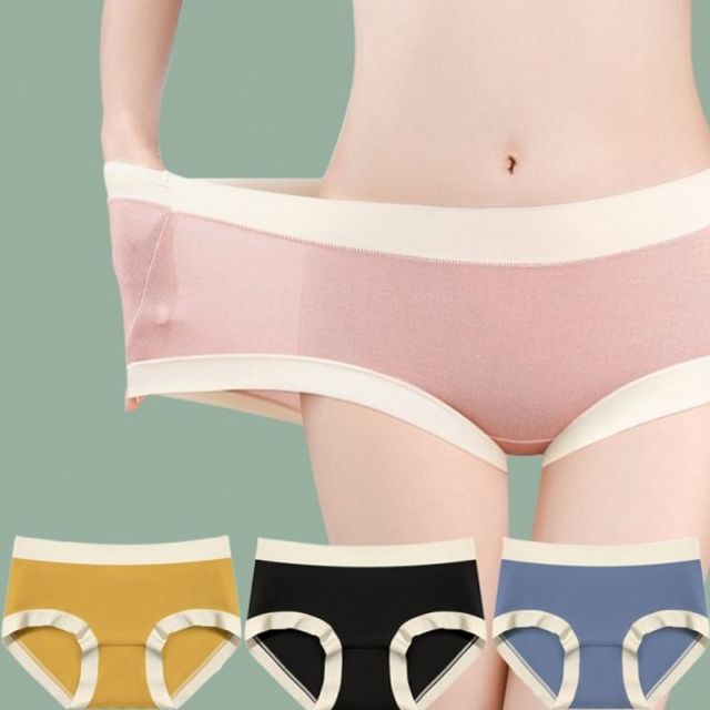 네모 여자팬티 무봉제 심리스 모달 여성팬티 삼각 노