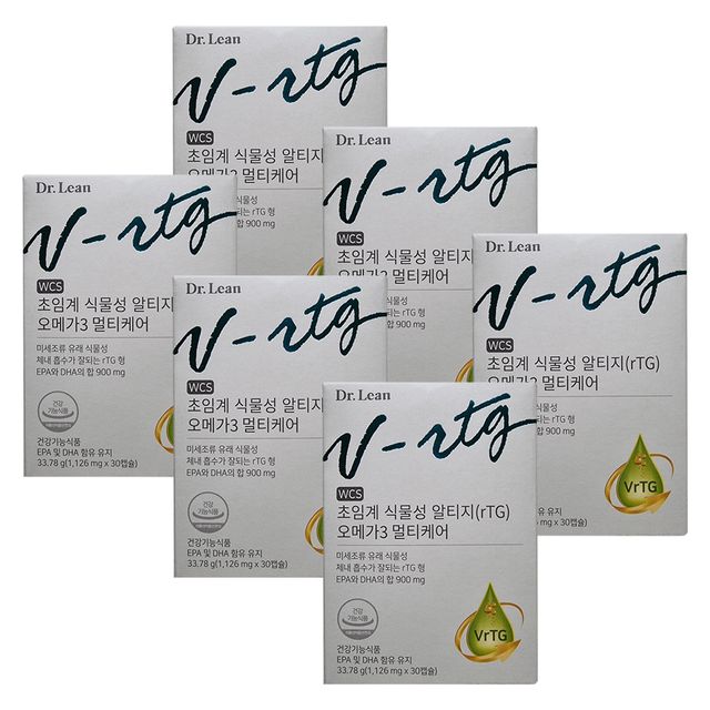 닥터린 초임계 식물성 알티지 rTG 오메가3 멀티케어 30캡슐 6박스