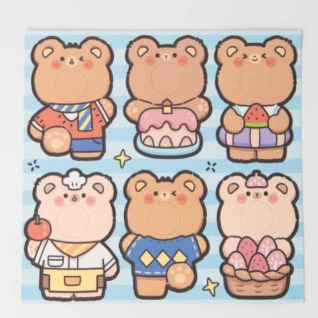 사탕 캔디 포장 곰 6P 쿠키포장 사탕포장