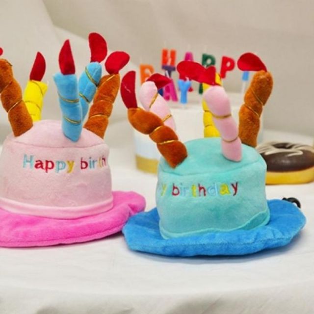 색상랜덤 대 모자 생일초 생일용품 생일파티풍선 펫풍