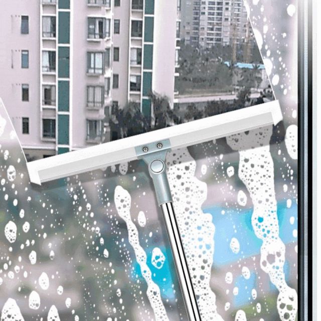 유리창 청소용 길이조절 스퀴지 창문 물기 제거 밀대 베란다 욕실 닦이