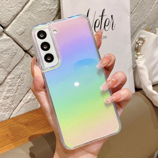 아이폰 15 프로 케이스 오로라 그라데이션 하드 케이스
