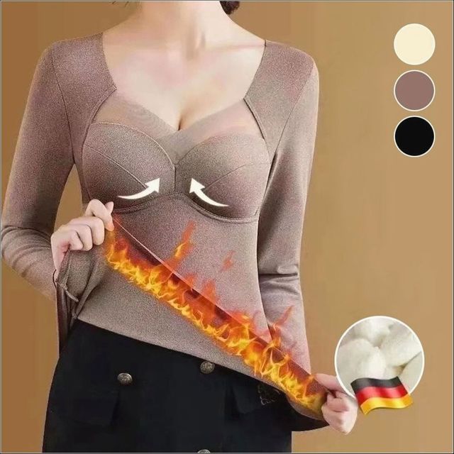 이너 노브라 긴팔 여자 캡내장 내의 피치기모 내복