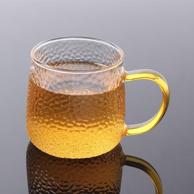 예쁜 손잡이 유리 찻잔 차잔 머그잔 카페컵 350ml