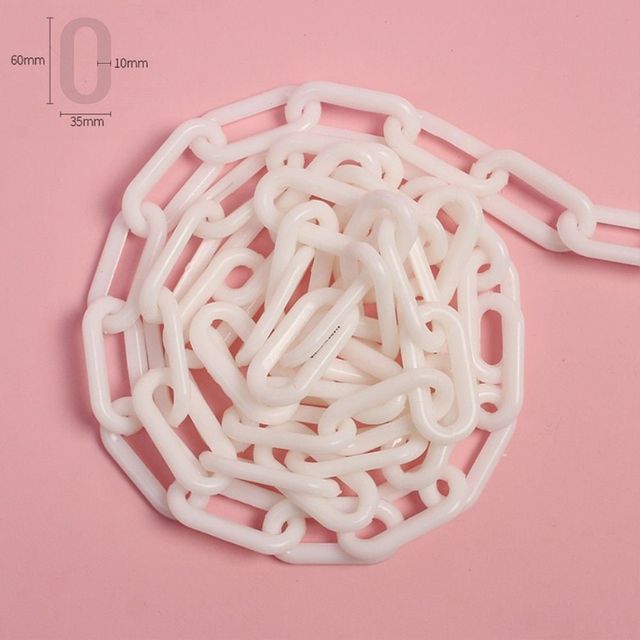 플라스틱 체인 25M 두께10mm 화이트