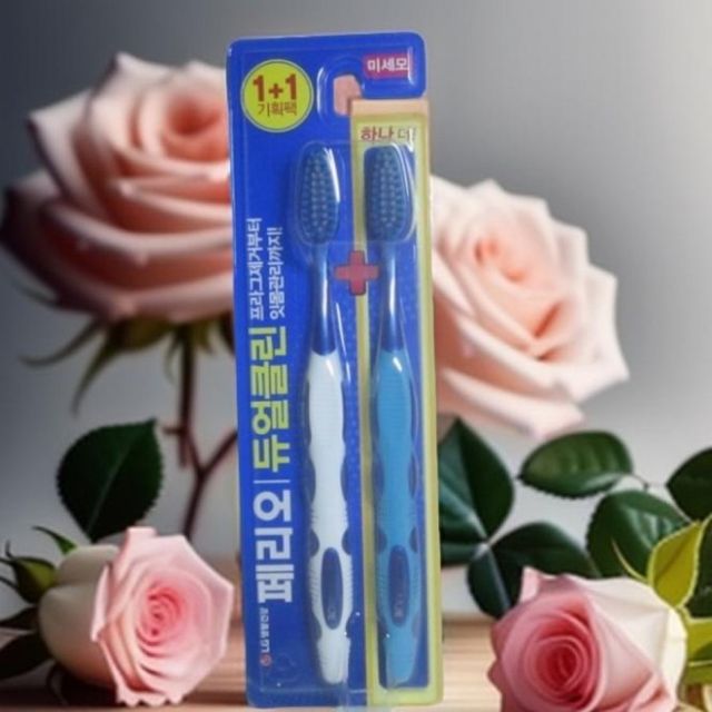 미세모 휴대용 이중모 칫솔 여행용 구강관리