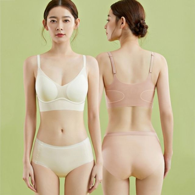 심리스 브라팬티세트 에어리 브라팬 편안한 무봉제 속옷