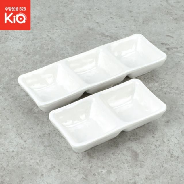 일식 3칸 사각 종지 멜라민 양념장 그릇 소스볼