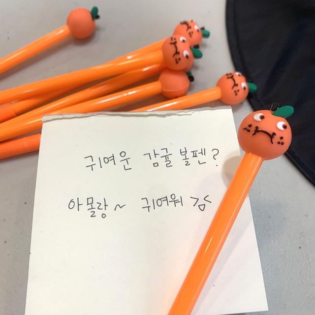 새침한 감귤 볼펜 0.5mm 제주 기념품 여행 소품