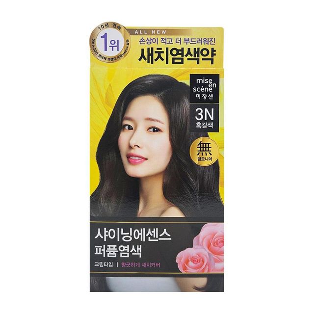 미쟝센 올뉴 샤이닝에센스 3N 흑갈색 새치염색약