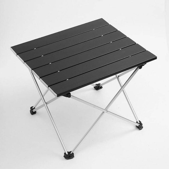 알루미늄 롤테이블 39.5x34cm 블랙 옥외테이블 차박테이블 차박용품 캠핑탁자 접이식롤테이블