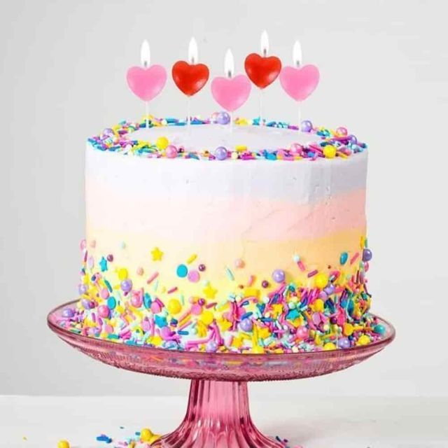 하트초 7입 이쁜초 케익데코 귀여운생일초 칠순잔치토퍼