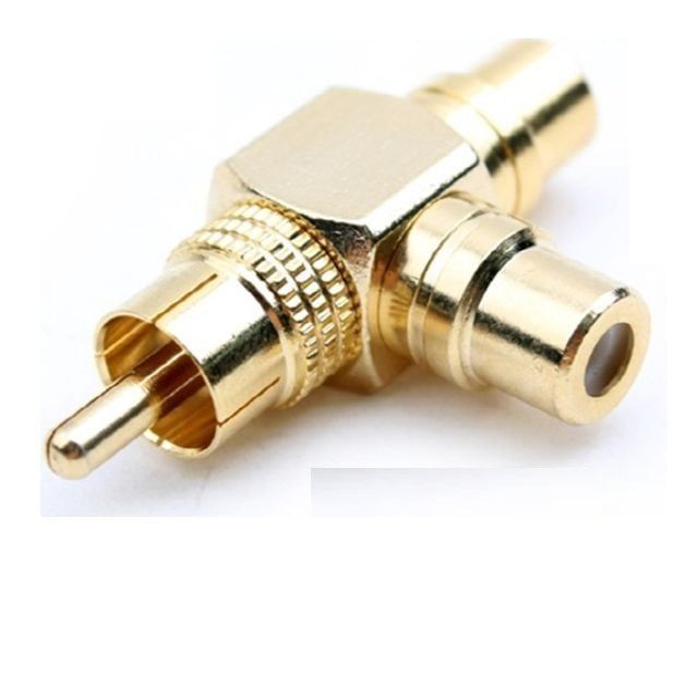 RCA 젠더 T형 RCA Mto2RCA F Gold Metal G9058