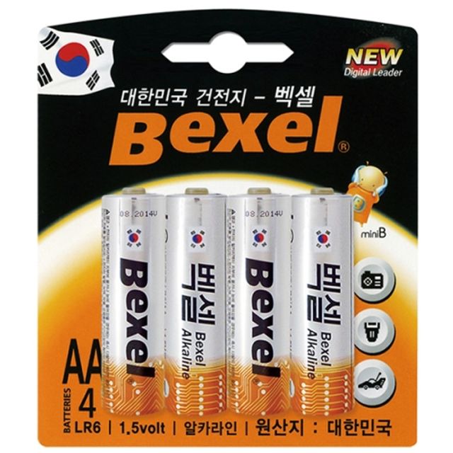 벡셀)알카라인건전지(AA/B4)-갑(10개입)